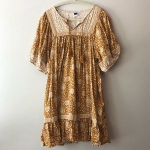 Old Navy Puff-Sleeve Printed Mini Swing Dress